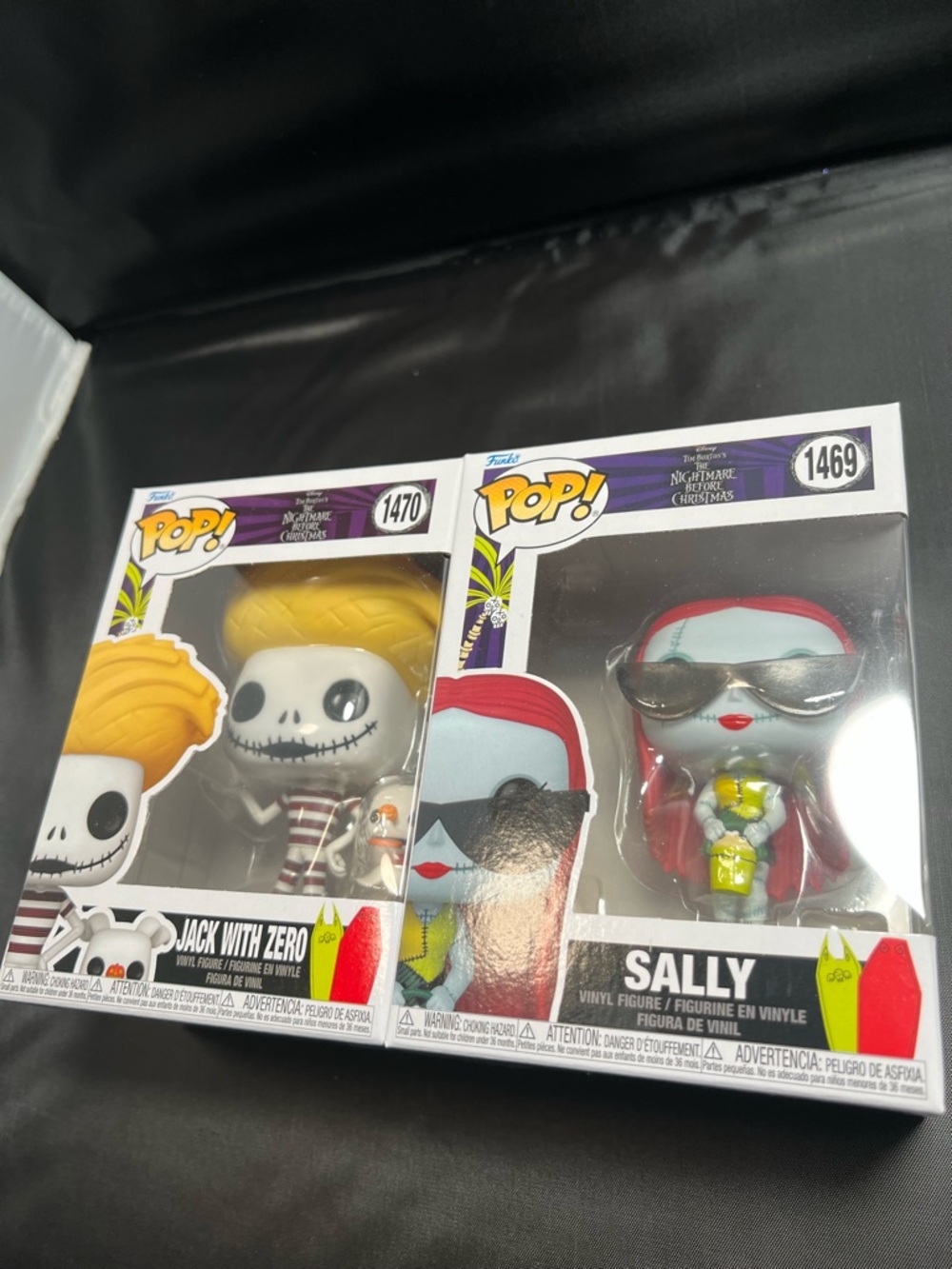 Funko POP! The Nightmare Before Christmas Jack with Zero #1470 & Sally #1469 set